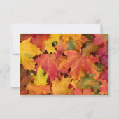 紅葉ゴールドフォイルウェディングRSVP 出欠カード (裏面)