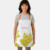 紅葉ゴールドフォイル秋の感謝祭の名前 エプロン (インサイチュ)
