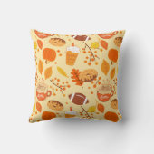 紅葉サッカーとカボチャのスパイスパターン クッション (裏面)