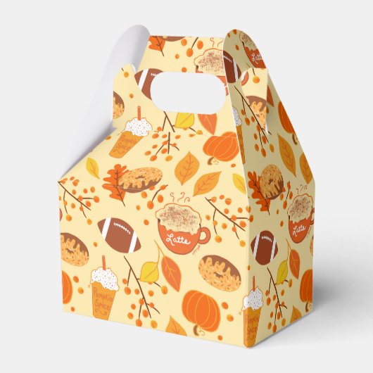 紅葉サッカーとカボチャのスパイスパターン フェイバーボックス (正面サイド)