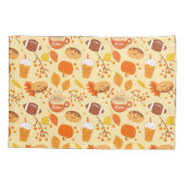 紅葉サッカーとカボチャのスパイスパターン 枕カバー (裏面)