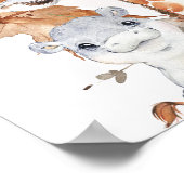 紅葉サファリ赤ちゃんシャワー歓迎ポスター ポスター (角)