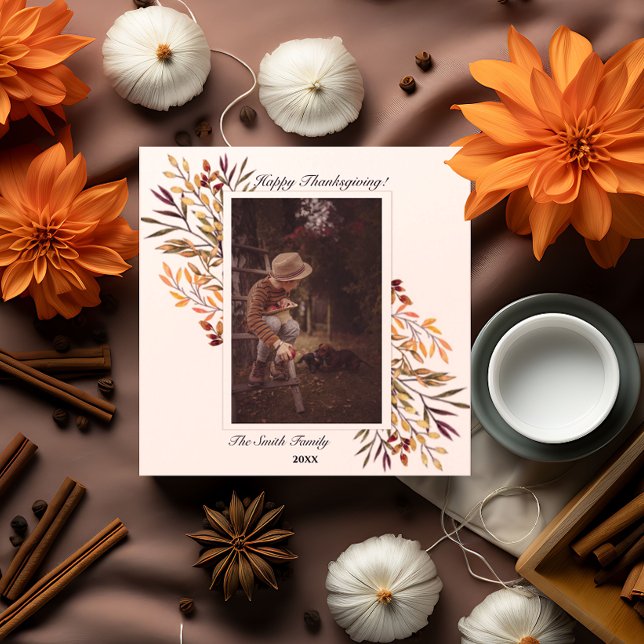 紅葉サンクスギビング写真 (Cozy Autumn Happy Thanksgiving)