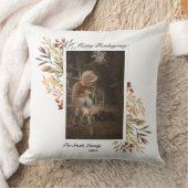 紅葉サンクスギビング写真 クッション (ブランケット)