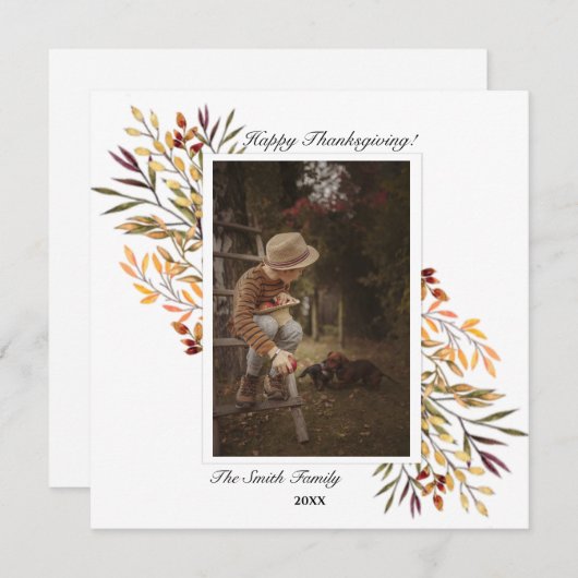 紅葉サンクスギビング写真 シーズンカード (正面/裏面)