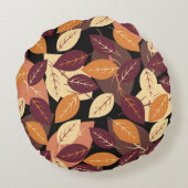 紅葉シンプルダーク丸ピロー ラウンドクッション (裏面)