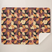 紅葉シンプルダーク シェルパブランケット (正面(横))