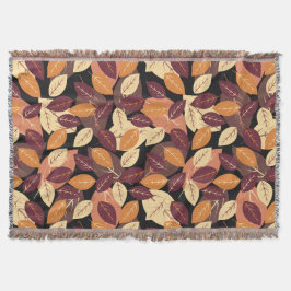 紅葉シンプルダーク スローブランケット