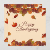 紅葉シンプル感謝祭 | 招待状 (正面/裏面)