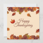 紅葉シンプル感謝祭 | 招待状 (正面)