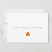 紅葉シンプル結婚サンキューカード サンキューカード (裏面)