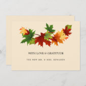 紅葉シンプル結婚サンキューカード サンキューカード (正面/裏面)