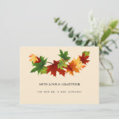 紅葉シンプル結婚サンキューカード サンキューカード (スタンド正面)