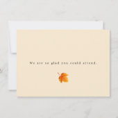 紅葉シンプル結婚サンキューカード サンキューカード (裏面)