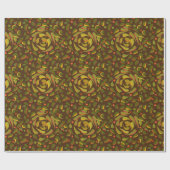 紅葉スクイグルパターン ラッピングペーパー (フラット)