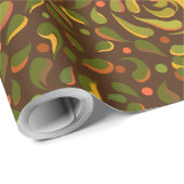 紅葉スクイグルパターン ラッピングペーパー (ロールコーナー)