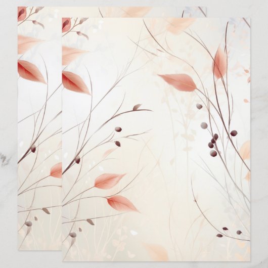 紅葉スクラップブック紙 (正面/裏面)