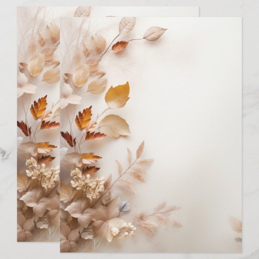 紅葉スクラップブック紙 (正面/裏面)