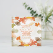 紅葉スタイリッシュ感謝祭招待状 招待状 (スタンド正面)