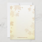 紅葉スタイリッシュ感謝祭招待状 招待状 (裏面)