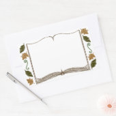 紅葉ステッカー蔵書票 長方形シール (封筒)