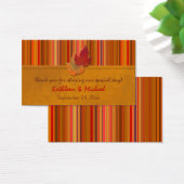 紅葉ストライプ結婚式の引き出物ラベル (デスク)