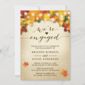 紅葉ストリングライツバーラップ婚約パーティ 招待状 (正面)