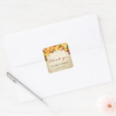 紅葉ストリングライトサンキュー結婚式の引き出物 スクエアシール (封筒)