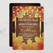 紅葉ストリングライト素朴秋の結婚式 招待状 (正面/裏面)