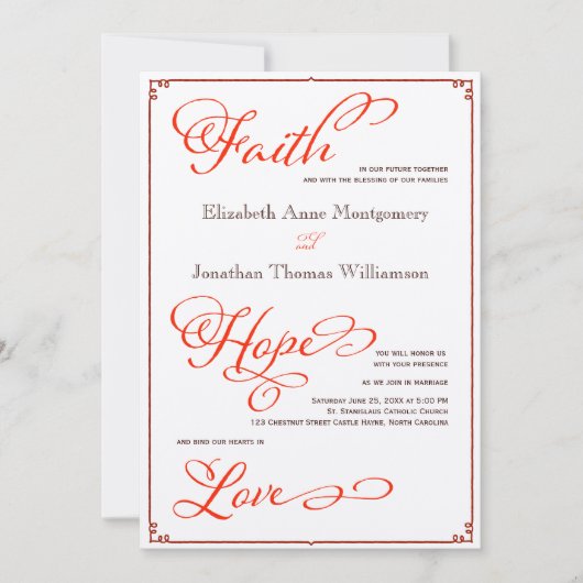 紅葉スフェイスホープ結婚式招待状 招待状 (正面)