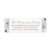 紅葉スワーズサンクスギビングホリデーアドレス ラベル (正面)
