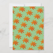 紅葉ス素朴セージ秋結婚フローラ 招待状 (裏面)