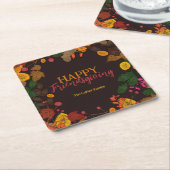 紅葉ズアコーンズベリーフレンドリディナー スクエアペーパーコースター (アングル)