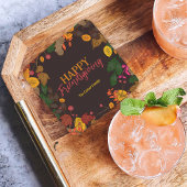 紅葉ズアコーンズベリーフレンドリディナー スクエアペーパーコースター