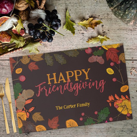 紅葉ズアコーンズベリーフレンドリーディヴィングランチョンマット ペーパーパッド