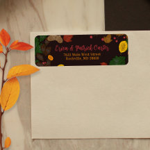 紅葉ズアコーンズベリー差出人住所ラベル
