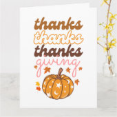 紅葉ズグルーヴィカンプキンホリデーサンクスギビング カード (黄色い花)