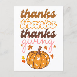 紅葉ズグルーヴィカンプキンホリデーサンクスギビング ポストカード