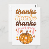 紅葉ズグルーヴィカンプキンホリデーサンクスギビング ポストカード (正面/裏面)