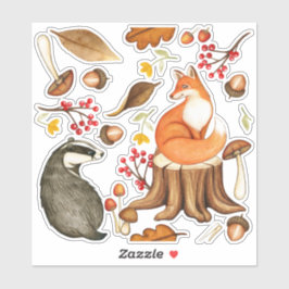 紅葉ズバッジャー&キツネビニルデカール シール