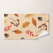 紅葉ズベリーとドングルズオータムパターンハンド ハンドタオル (ハンドタオル)