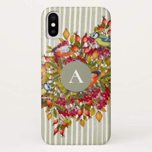 紅葉ズベリーズバーズ植物パーソナライズされた学 Case-Mate iPhoneケース (裏面)