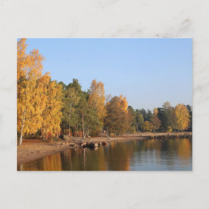 紅葉ズランドスケープfrom Espoo, Finlandポストカード ポストカード