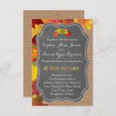 紅葉ズ素朴ーバーラップ結婚式招待状 招待状 (正面/裏面)