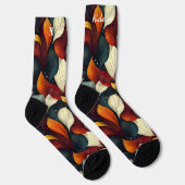 紅葉ソックス(ブルゴーニュ、金ゴールド、グリーン) ソックス (右)