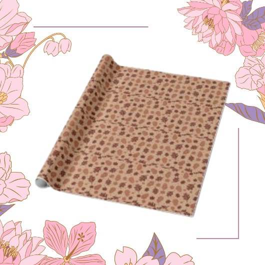 紅葉タンシームレスパターン ラッピングペーパー