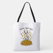 紅葉ダルマチア(黒1)ドッグ遊のおもしろい トートバッグ (裏面)