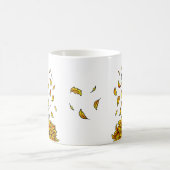 紅葉ダルマチア（黒1）犬遊のかわいい コーヒーマグカップ (中央)