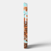 紅葉ティール(緑がかった色)とオレンジ Case-Mate iPhoneケース (裏面 / 左)