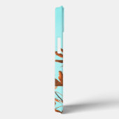 紅葉ティール(緑がかった色)とオレンジ Case-Mate iPhoneケース (裏面 / 右)